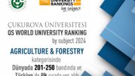 Çukurova Üniversitesi, Tarım ve Ormancılıkta Türkiye’de Birinci Sırada!